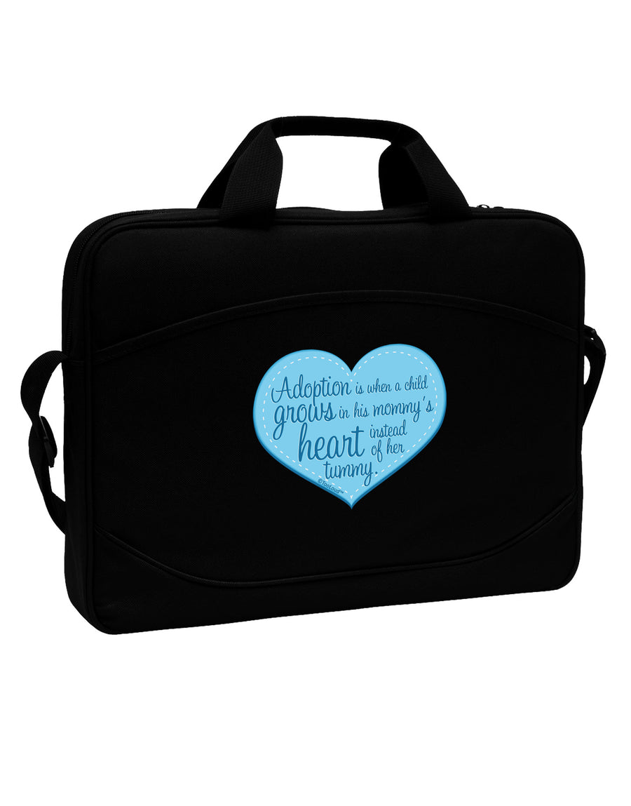 Adoption is When - Mom and Son Quote 15&#x22; Dark Laptop / Tablet Case Bag by TooLoud-Laptop / Tablet Case Bag-TooLoud-Black-Davson Sales