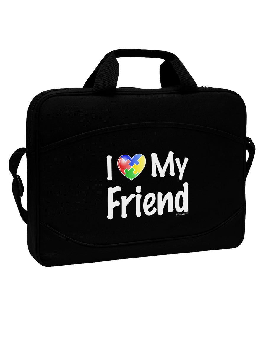 I Heart My Friend - Autism Awareness 15&#x22; Dark Laptop / Tablet Case Bag by TooLoud-Laptop / Tablet Case Bag-TooLoud-Black-Davson Sales