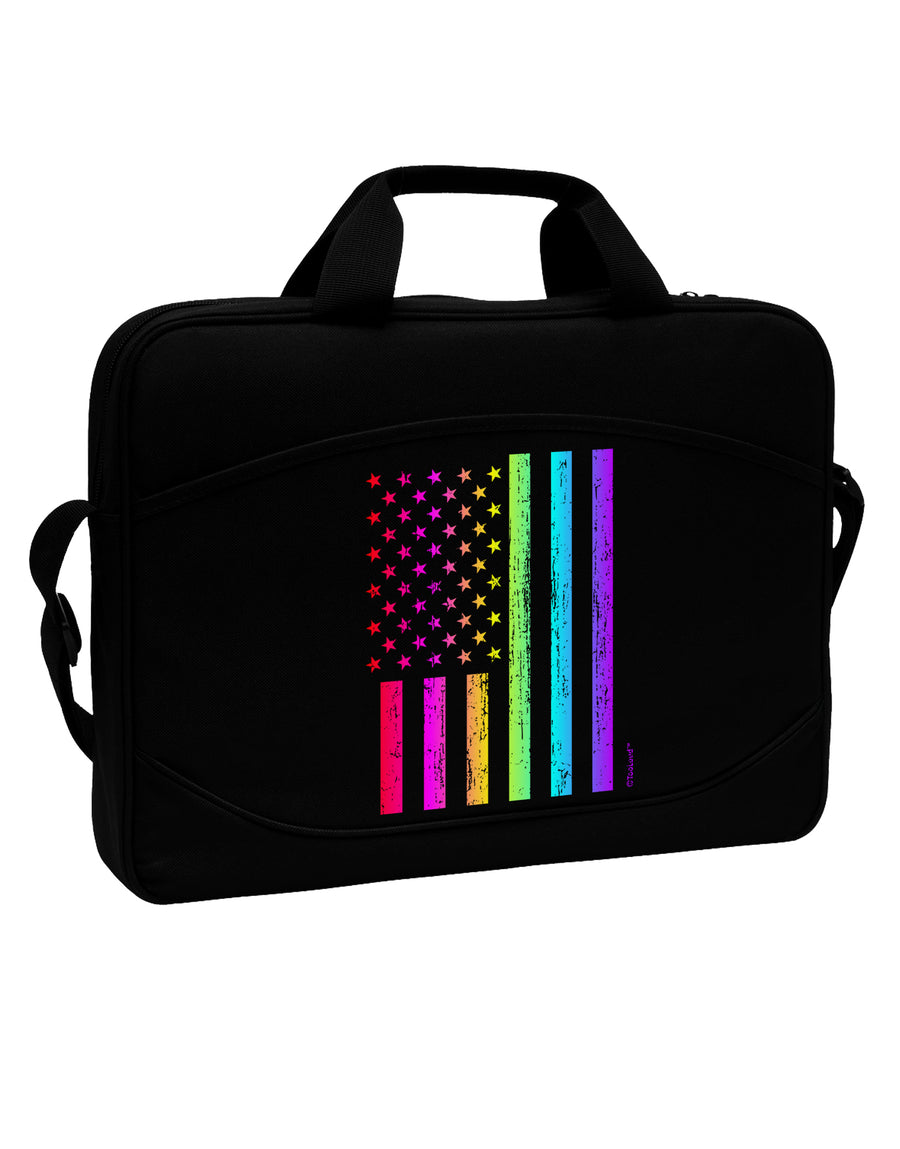 American Pride - Rainbow Flag 15&#x22; Dark Laptop / Tablet Case Bag by TooLoud-Laptop / Tablet Case Bag-TooLoud-Black-Davson Sales
