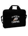 I'd Rather Be Camping 15&#x22; Dark Laptop / Tablet Case Bag-Laptop / Tablet Case Bag-TooLoud-Black-White-15 Inches-Davson Sales