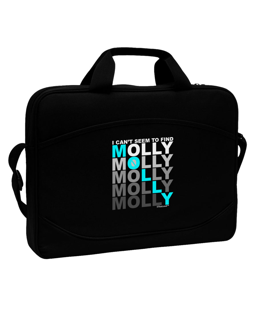 Find Molly Blue 15&#x22; Dark Laptop / Tablet Case Bag-Laptop / Tablet Case Bag-TooLoud-Black-White-Davson Sales