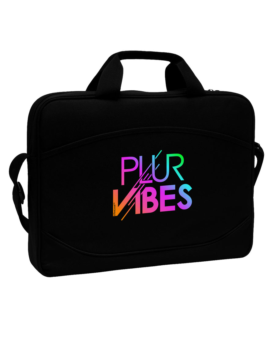 PLUR Vibes 15&#x22; Dark Laptop / Tablet Case Bag-Laptop / Tablet Case Bag-TooLoud-Black-White-15 Inches-Davson Sales