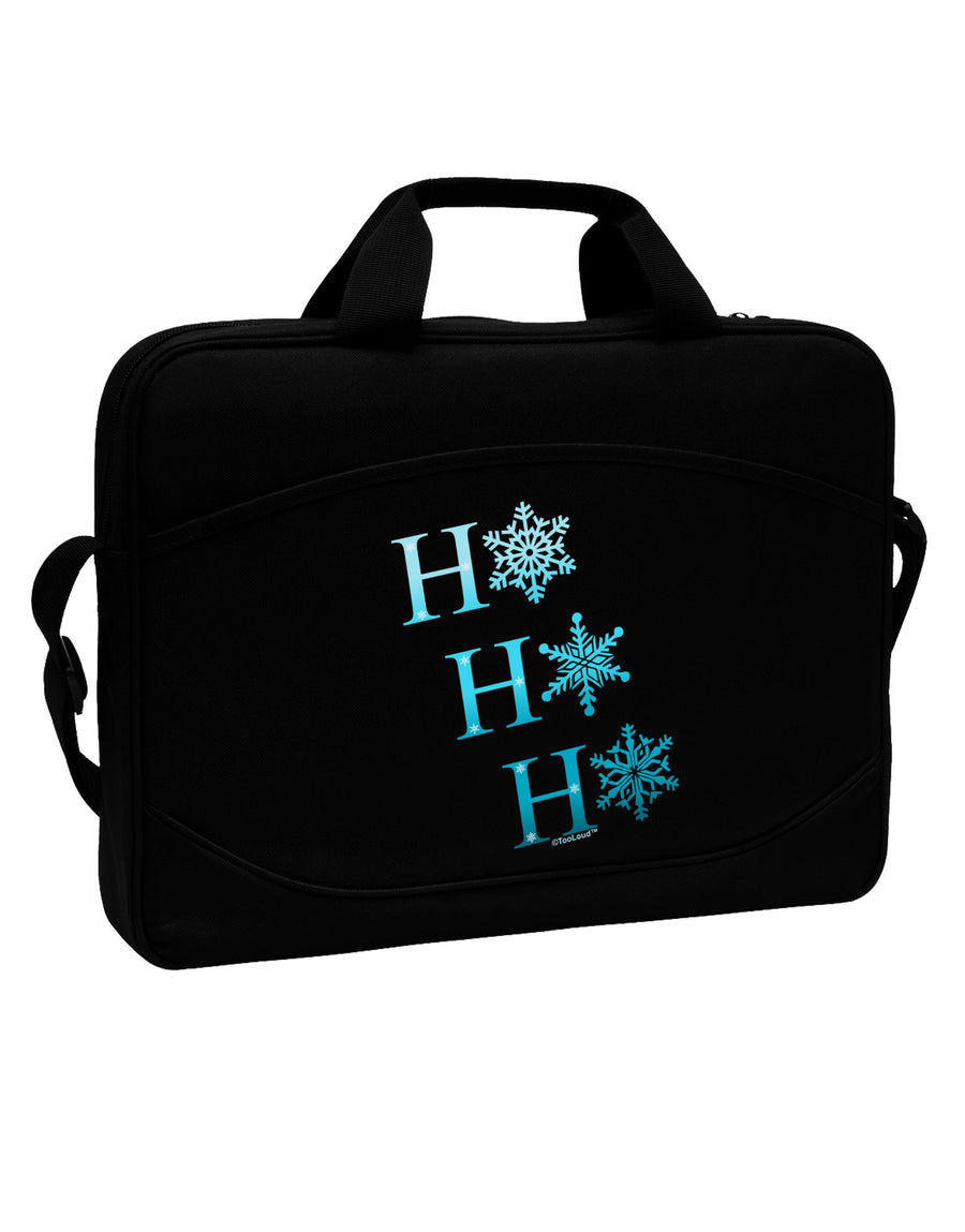 Ho Ho Ho Snowflakes 15&#x22; Dark Laptop / Tablet Case Bag-Laptop / Tablet Case Bag-TooLoud-Black-White-Davson Sales