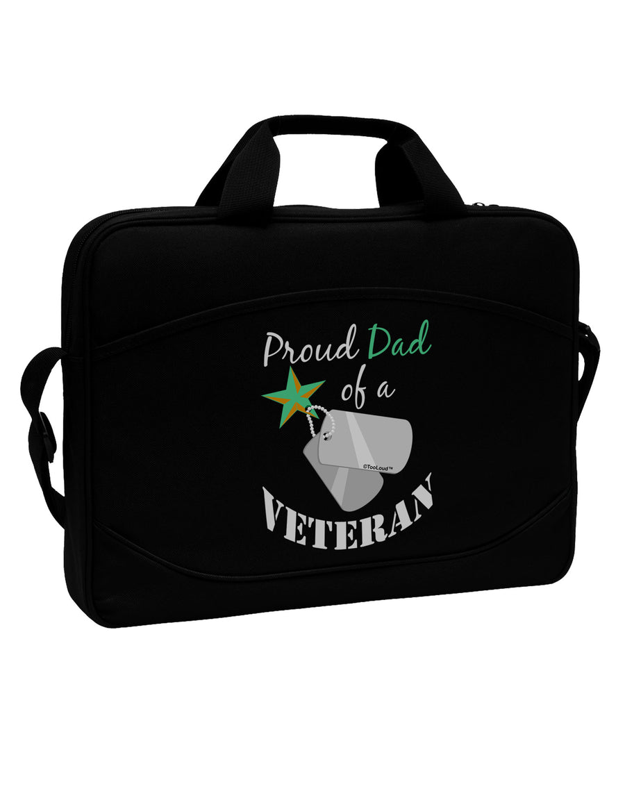 Dad of Veteran 15&#x22; Dark Laptop / Tablet Case Bag-Laptop / Tablet Case Bag-TooLoud-Black-White-Davson Sales