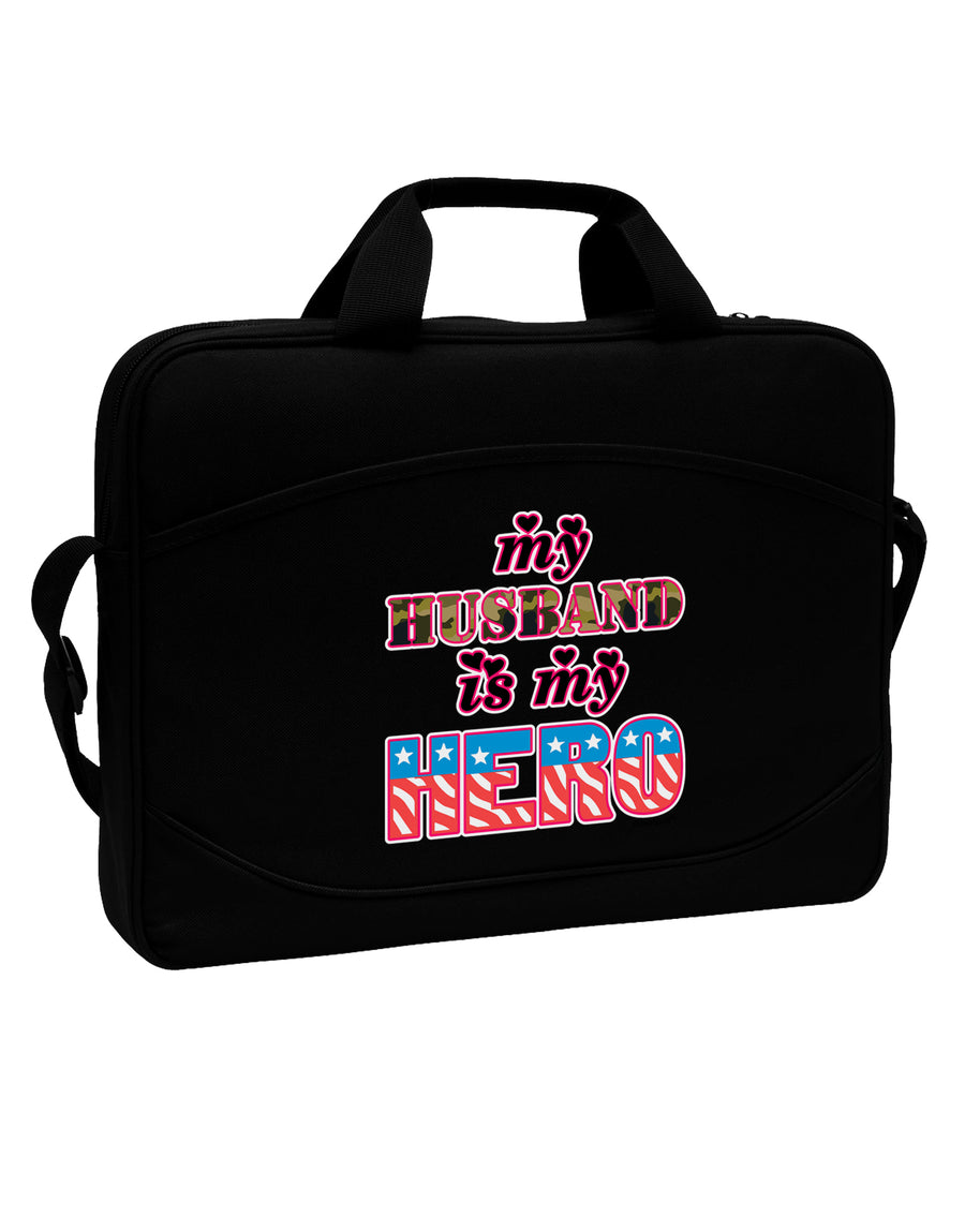 My Husband is My Hero - Armed Forces 15&#x22; Dark Laptop / Tablet Case Bag by TooLoud-Laptop / Tablet Case Bag-TooLoud-Black-Davson Sales