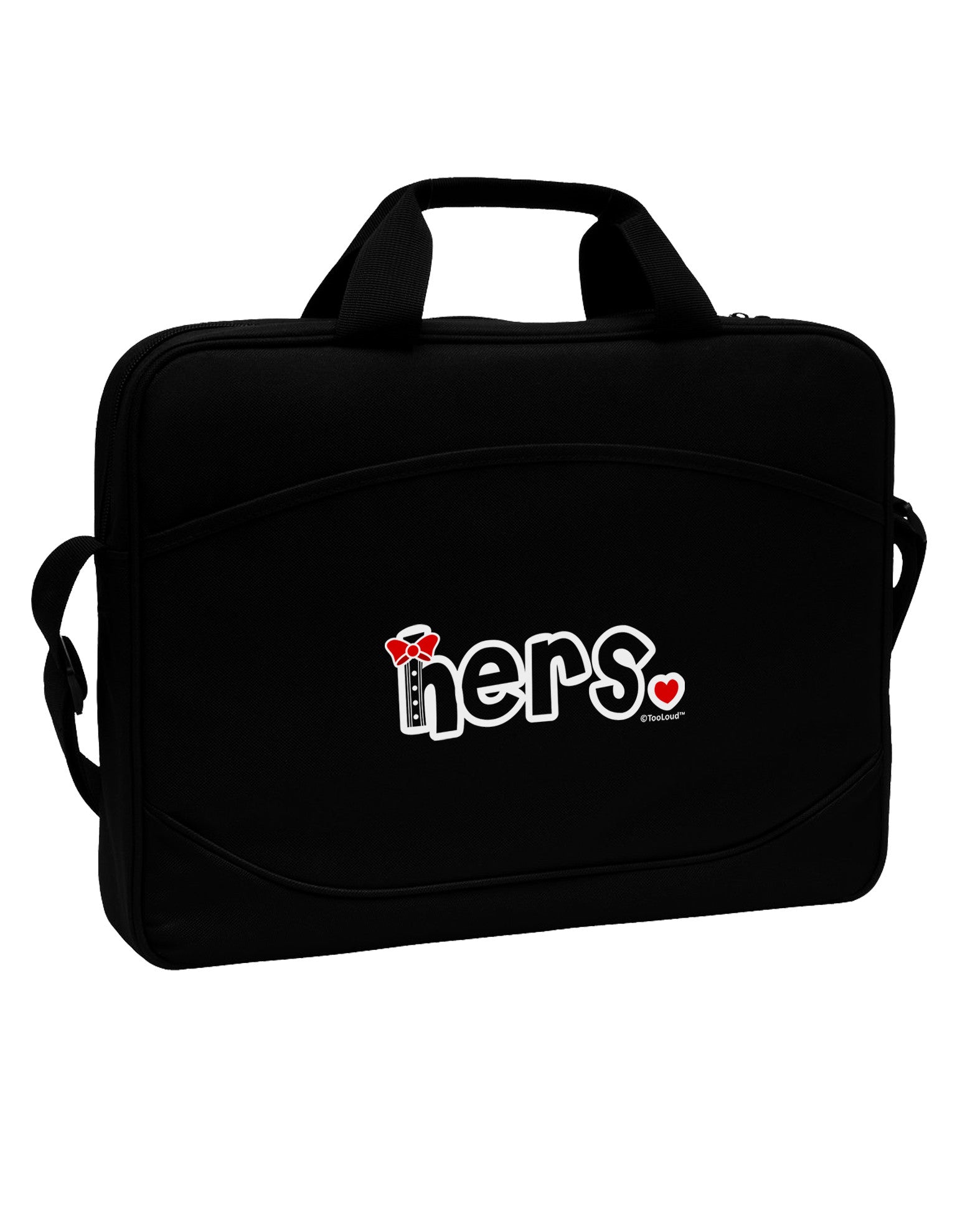 Matching His and Hers Design - Hers - Red Bow Tie 15&#x22; Dark Laptop / Tablet Case Bag by TooLoud-Laptop / Tablet Case Bag-TooLoud-Black-Davson Sales