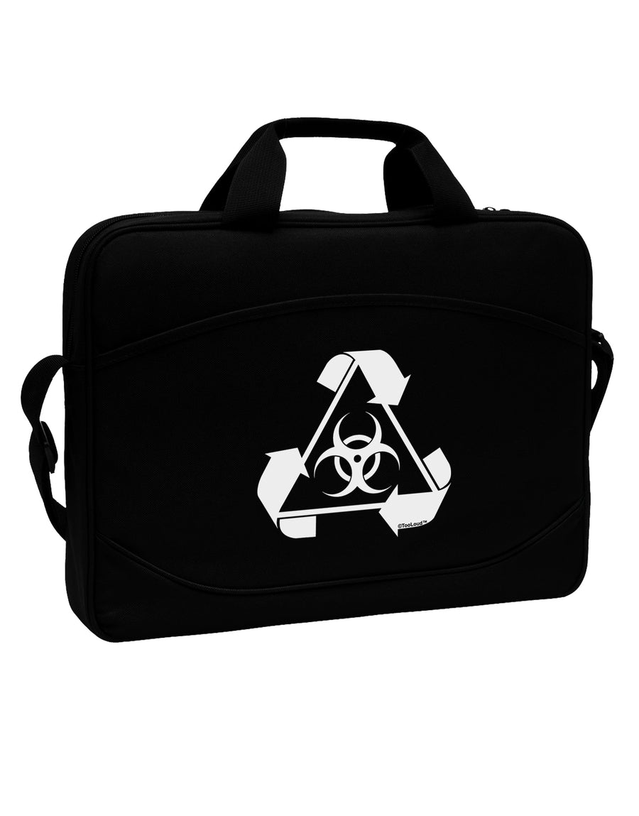 Recycle Biohazard Sign Black and White 15&#x22; Dark Laptop / Tablet Case Bag by TooLoud-Laptop / Tablet Case Bag-TooLoud-Black-Davson Sales