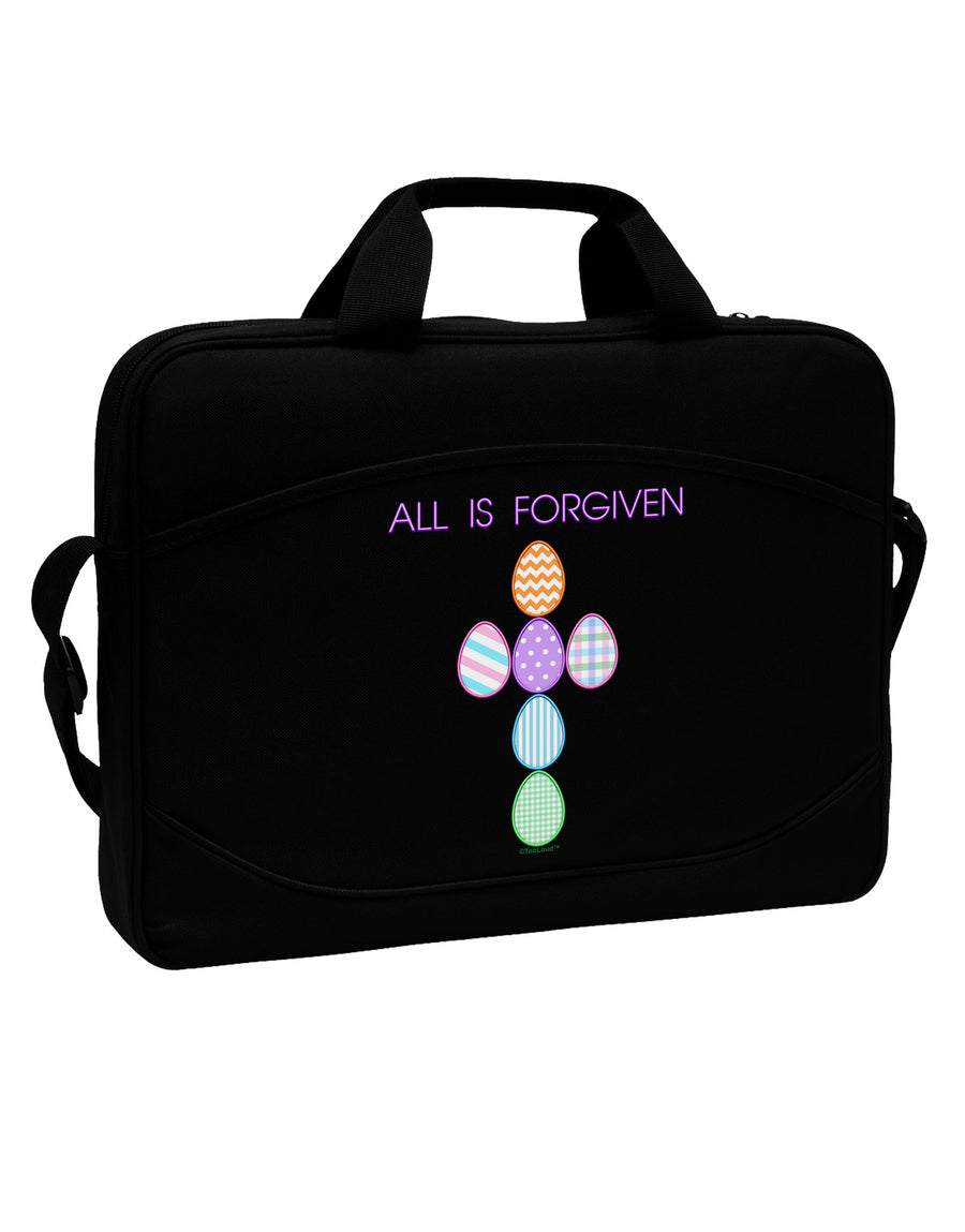 All is forgiven Cross Faux Applique 15&#x22; Dark Laptop / Tablet Case Bag-Laptop / Tablet Case Bag-TooLoud-Black-White-15 Inches-Davson Sales