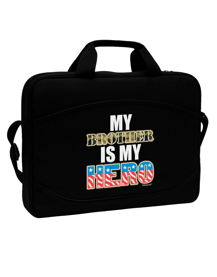 My Brother is My Hero - Armed Forces 15&#x22; Dark Laptop / Tablet Case Bag by TooLoud-Laptop / Tablet Case Bag-TooLoud-Black-Davson Sales