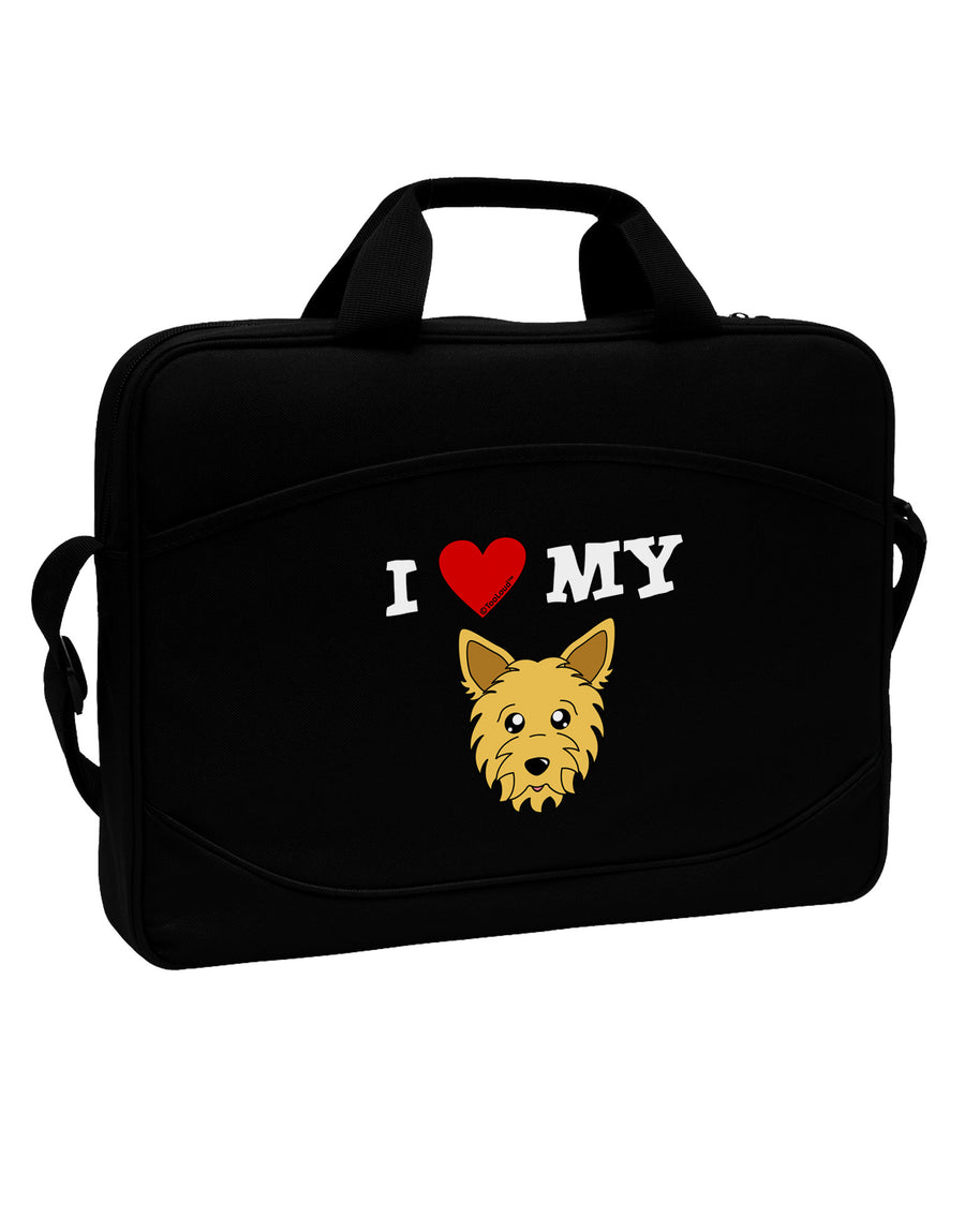 I Heart My - Cute Yorkshire Terrier Yorkie Dog 15&#x22; Dark Laptop / Tablet Case Bag by TooLoud-Laptop / Tablet Case Bag-TooLoud-Black-Davson Sales