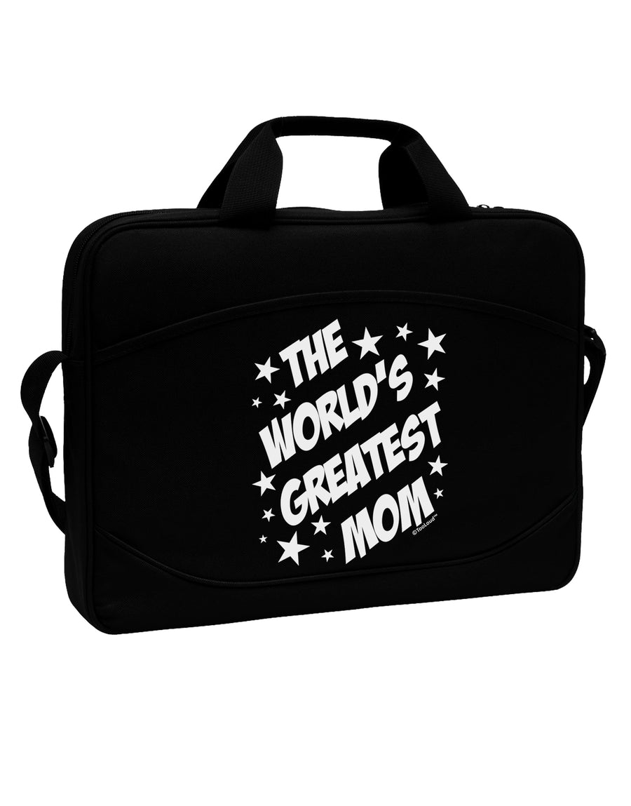 The World's Greatest Mom - Superhero Style 15&#x22; Dark Laptop / Tablet Case Bag by TooLoud-Laptop / Tablet Case Bag-TooLoud-Black-Davson Sales