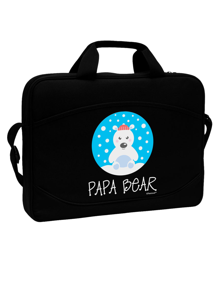 Matching Polar Bear Family - Papa Bear 15&#x22; Dark Laptop / Tablet Case Bag by TooLoud-Laptop / Tablet Case Bag-TooLoud-Black-Davson Sales