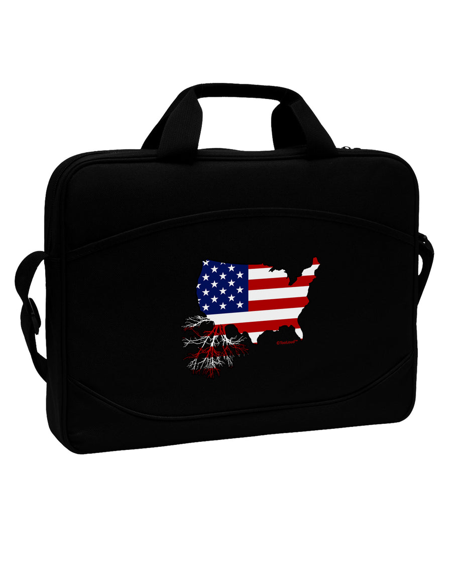 American Roots Design - American Flag 15&#x22; Dark Laptop / Tablet Case Bag by TooLoud-Laptop / Tablet Case Bag-TooLoud-Black-Davson Sales