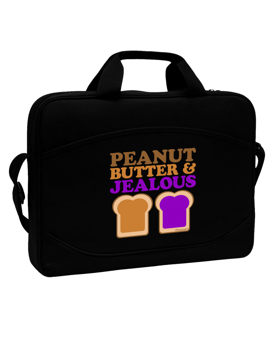 Peanut Butter and Jealous 15&#x22; Dark Laptop / Tablet Case Bag by TooLoud-Laptop / Tablet Case Bag-TooLoud-Black-Davson Sales