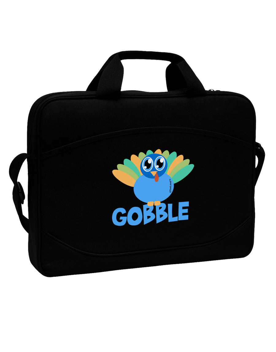 Cute Gobble Turkey Blue 15&#x22; Dark Laptop / Tablet Case Bag-Laptop / Tablet Case Bag-TooLoud-Black-White-Davson Sales