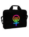 Rainbow Distressed Feminism Symbol 15&#x22; Dark Laptop / Tablet Case Bag by TooLoud-Laptop / Tablet Case Bag-TooLoud-Black-Davson Sales