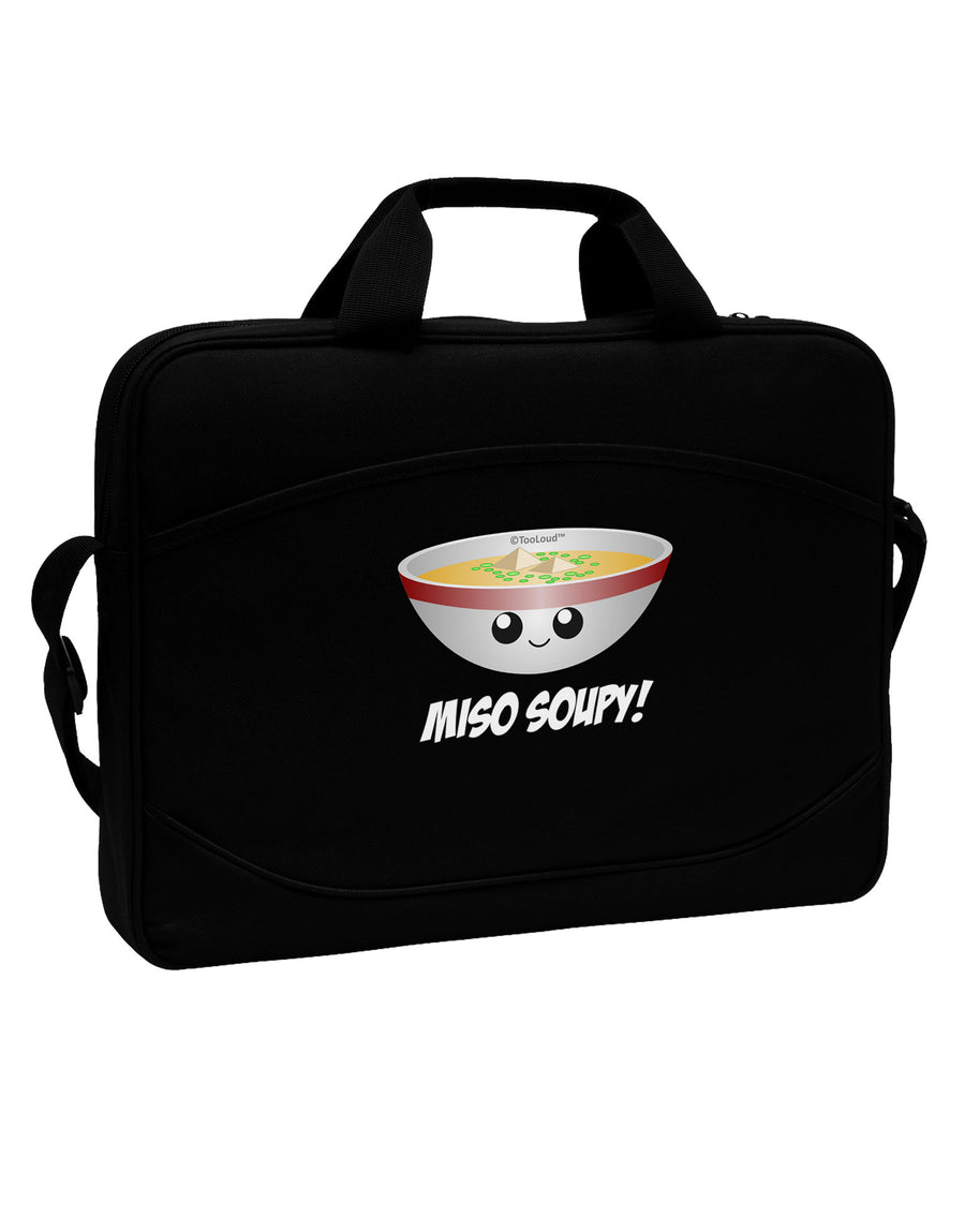 Miso Soupy - Cute Miso Soup Bowl 15&#x22; Dark Laptop / Tablet Case Bag by TooLoud-Laptop / Tablet Case Bag-TooLoud-Black-Davson Sales