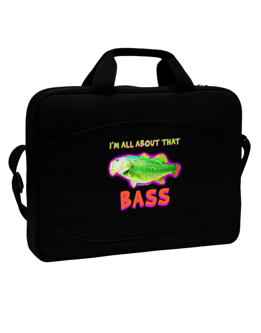 All About That Bass Fish Watercolor 15&#x22; Dark Laptop / Tablet Case Bag-Laptop / Tablet Case Bag-TooLoud-Black-Davson Sales