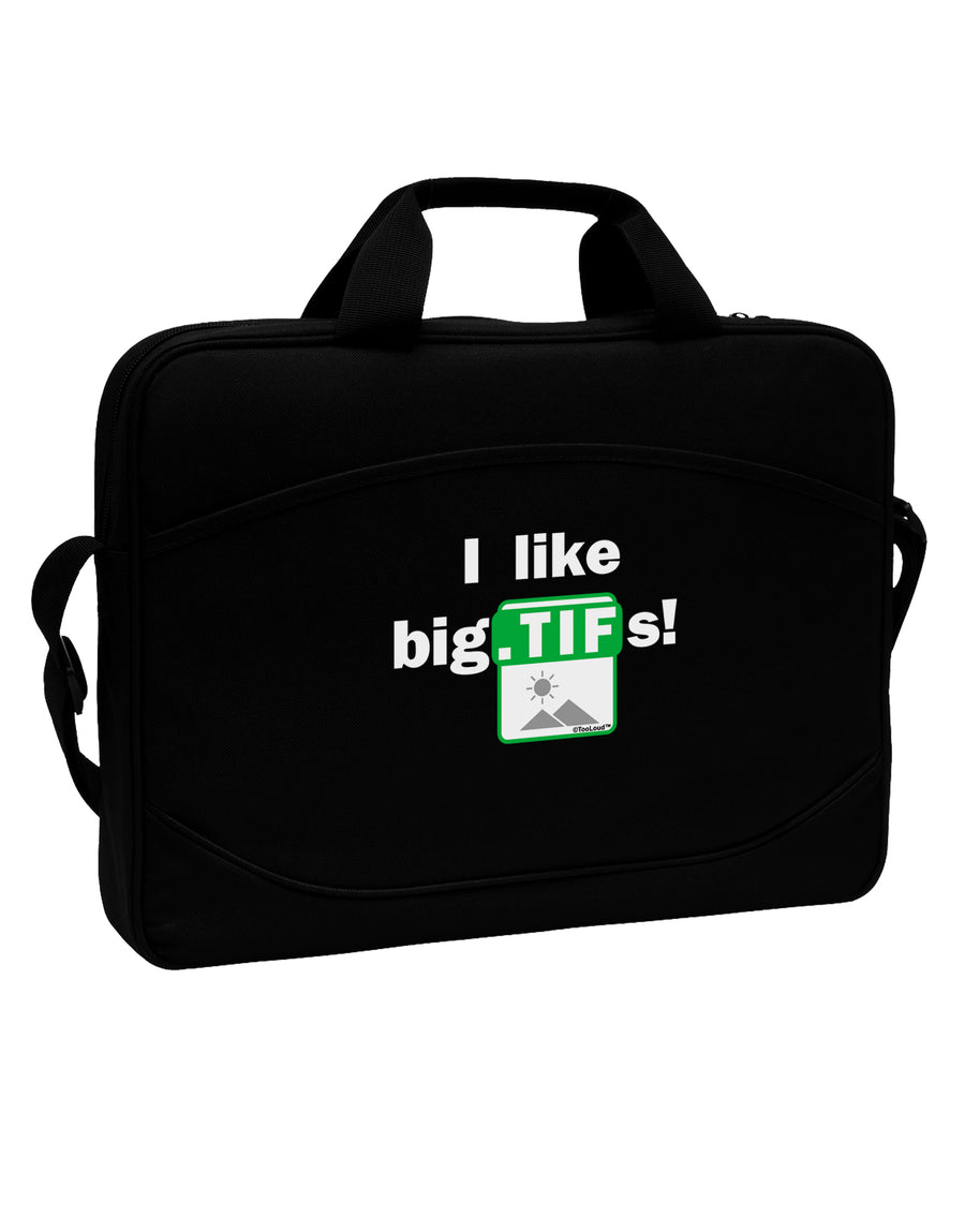 I Like Big Tifs 15&#x22; Dark Laptop / Tablet Case Bag by TooLoud-Laptop / Tablet Case Bag-TooLoud-Black-White-15 Inches-Davson Sales