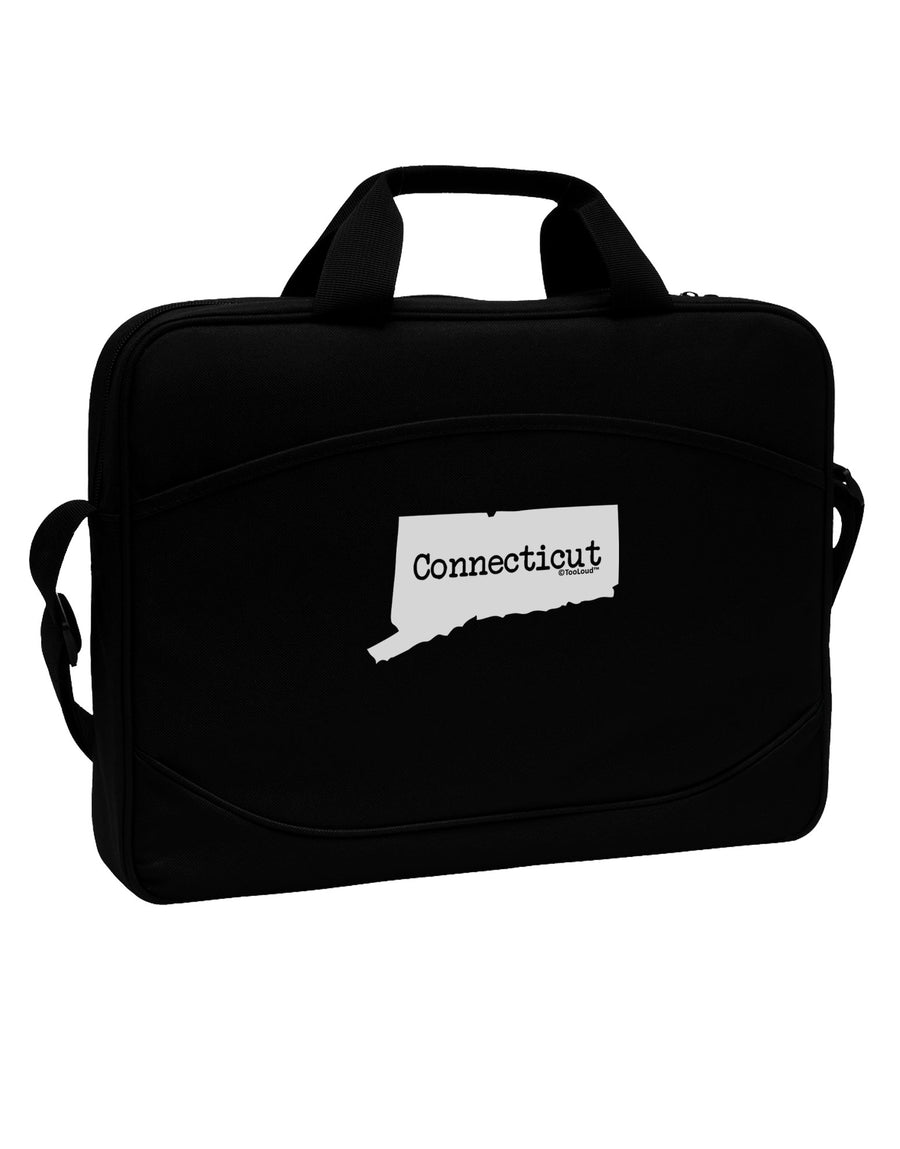 Connecticut - United States Shape 15&#x22; Dark Laptop / Tablet Case Bag by TooLoud-Laptop / Tablet Case Bag-TooLoud-Black-Davson Sales