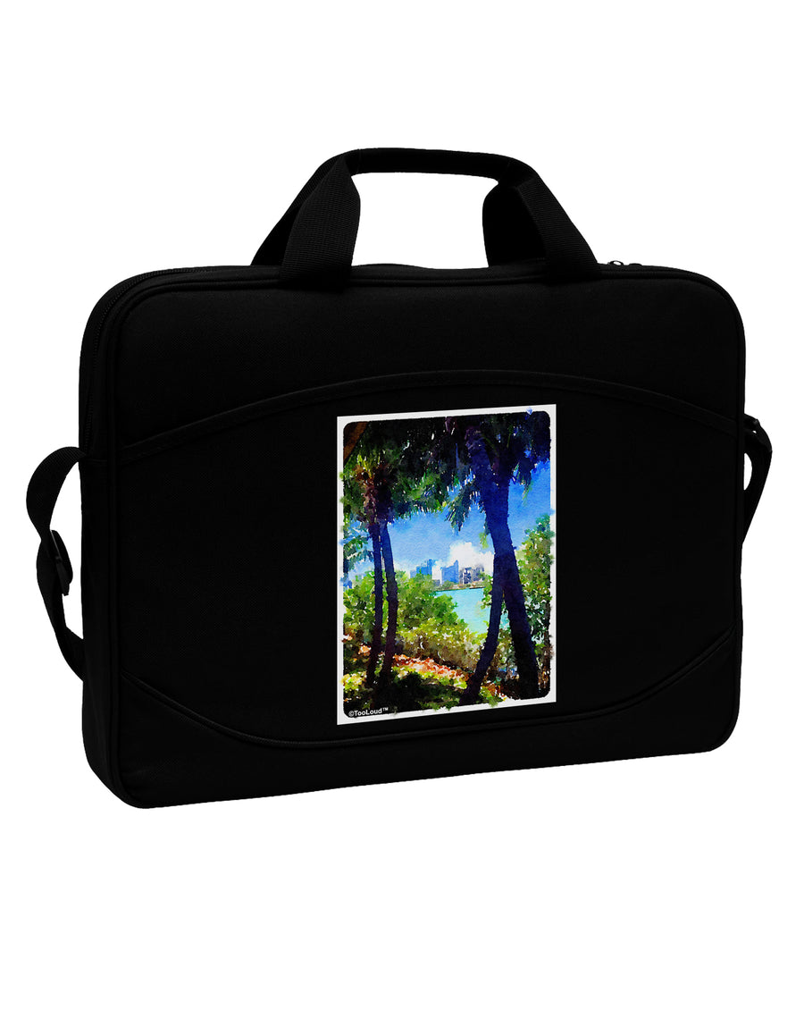 Tropical Skyline 15&#x22; Dark Laptop / Tablet Case Bag by TooLoud-Laptop / Tablet Case Bag-TooLoud-Black-Davson Sales