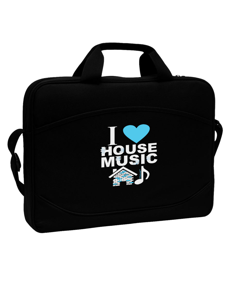 I Love House Blue 15&#x22; Dark Laptop / Tablet Case Bag-Laptop / Tablet Case Bag-TooLoud-Black-Davson Sales