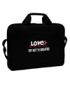 Love - Try Not To Breathe 15&#x22; Dark Laptop / Tablet Case Bag-Laptop / Tablet Case Bag-TooLoud-Black-Davson Sales