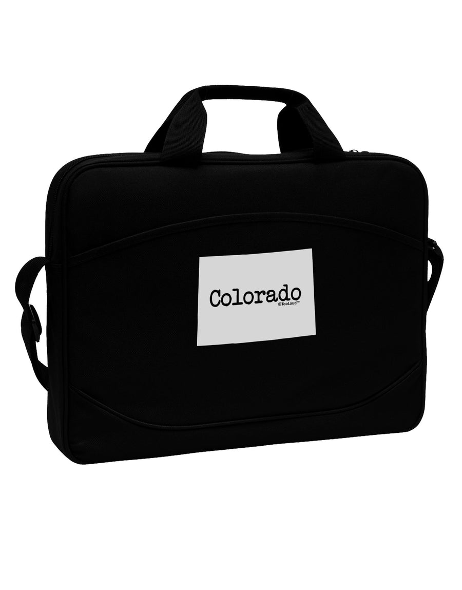 Colorado - United States Shape 15&#x22; Dark Laptop / Tablet Case Bag by TooLoud-Laptop / Tablet Case Bag-TooLoud-Black-Davson Sales