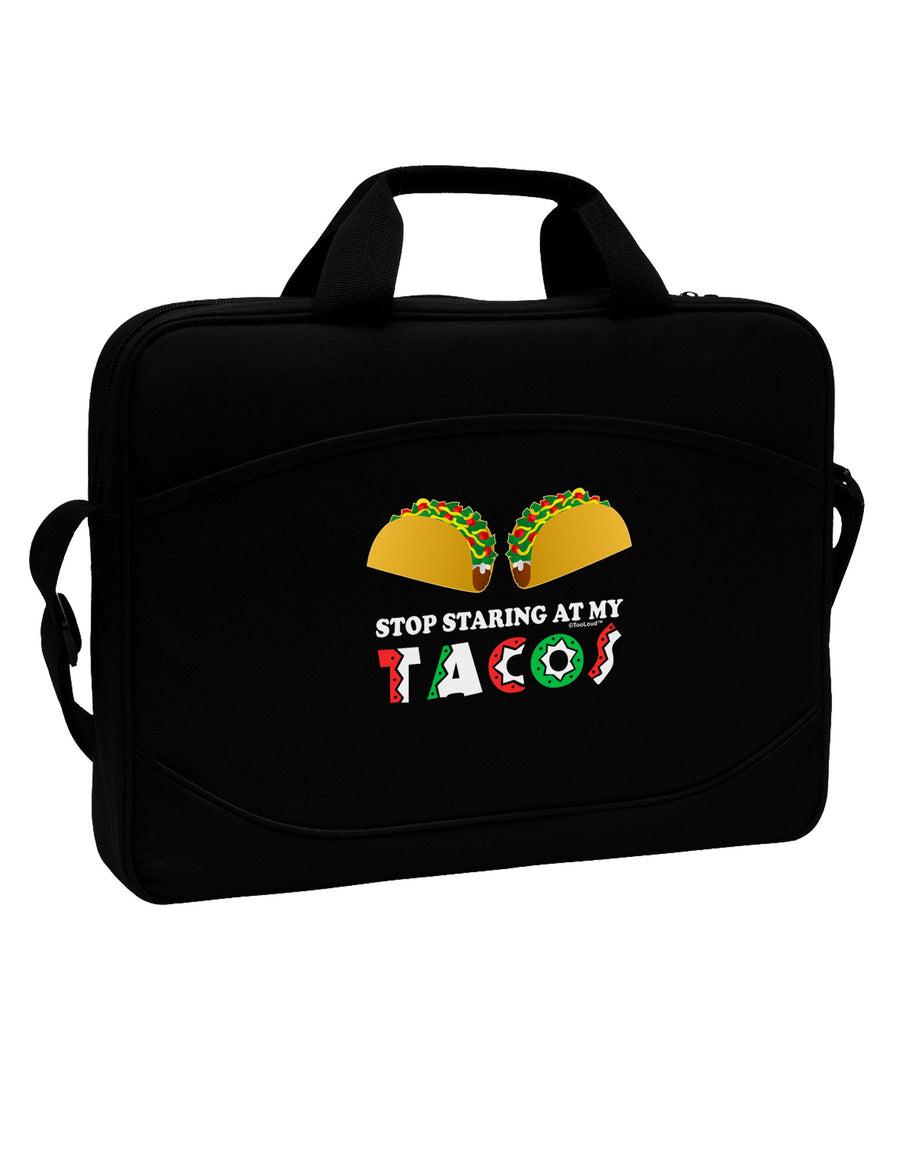 Stop Staring At My Tacos 15&#x22; Dark Laptop / Tablet Case Bag-Laptop / Tablet Case Bag-TooLoud-Black-White-15 Inches-Davson Sales