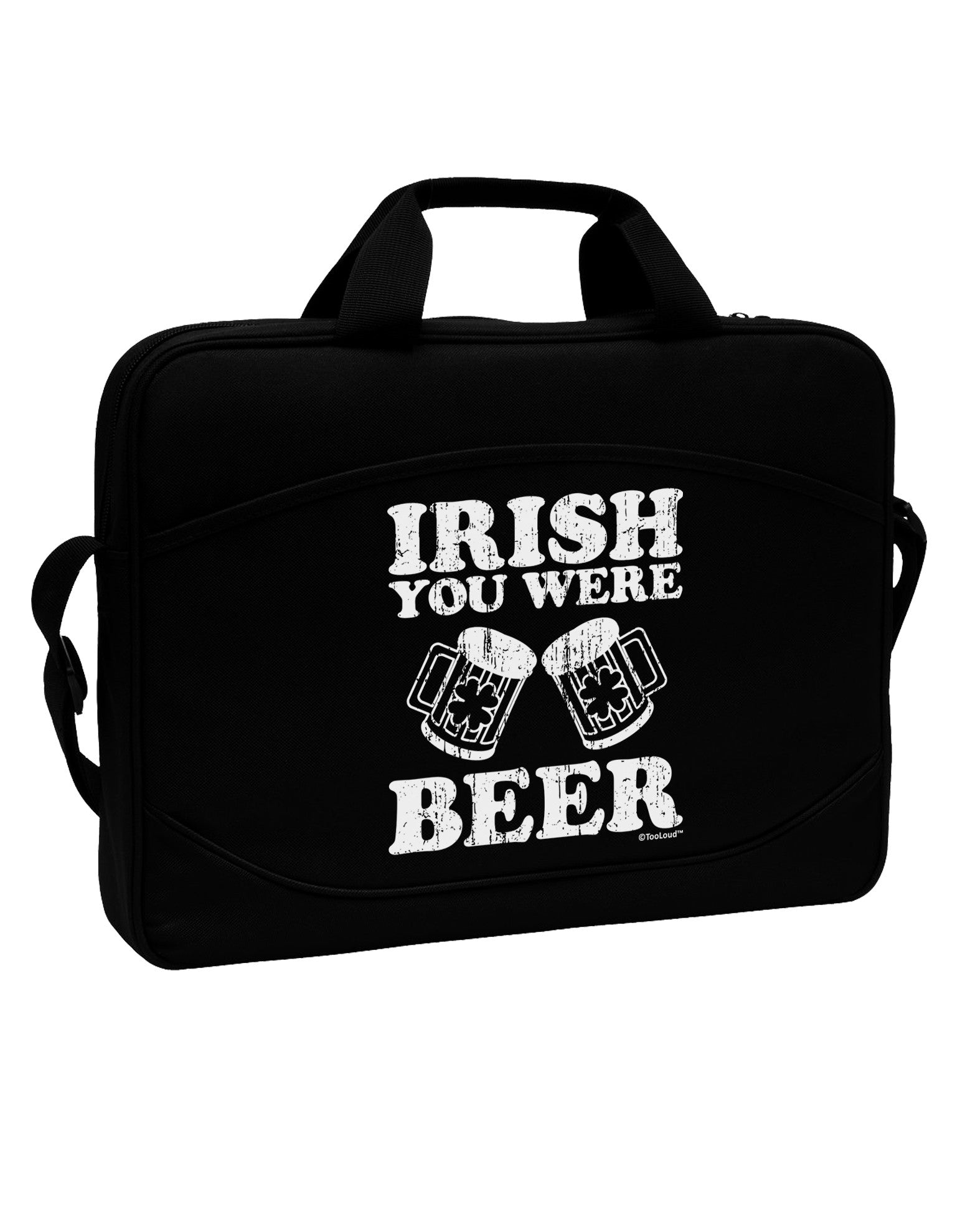 Irish You Were Beer 15&#x22; Dark Laptop / Tablet Case Bag by TooLoud-Laptop / Tablet Case Bag-TooLoud-Black-Davson Sales