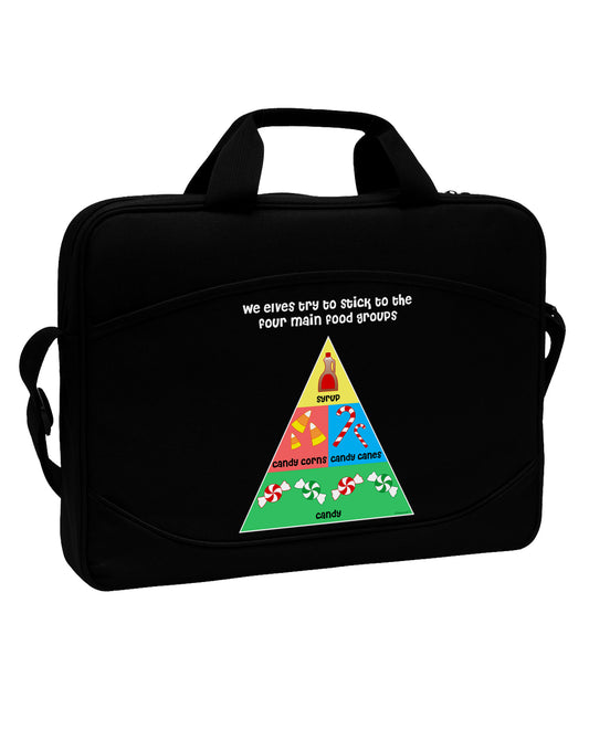 Main Food Groups of an Elf - Christmas 15&#x22; Dark Laptop / Tablet Case Bag-Laptop / Tablet Case Bag-TooLoud-Black-Davson Sales