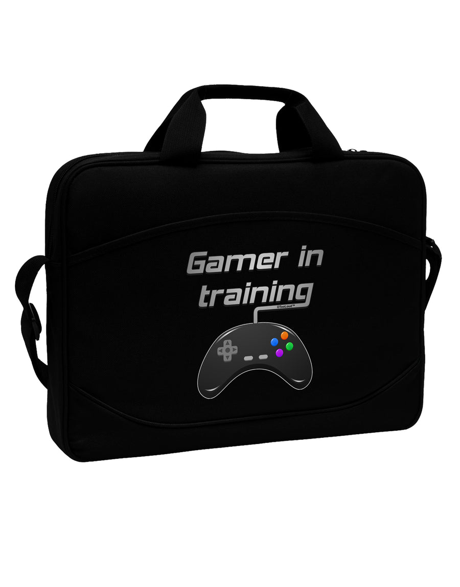 Gamer In Training Color 15&#x22; Dark Laptop / Tablet Case Bag by TooLoud-Laptop / Tablet Case Bag-TooLoud-Black-White-15 Inches-Davson Sales