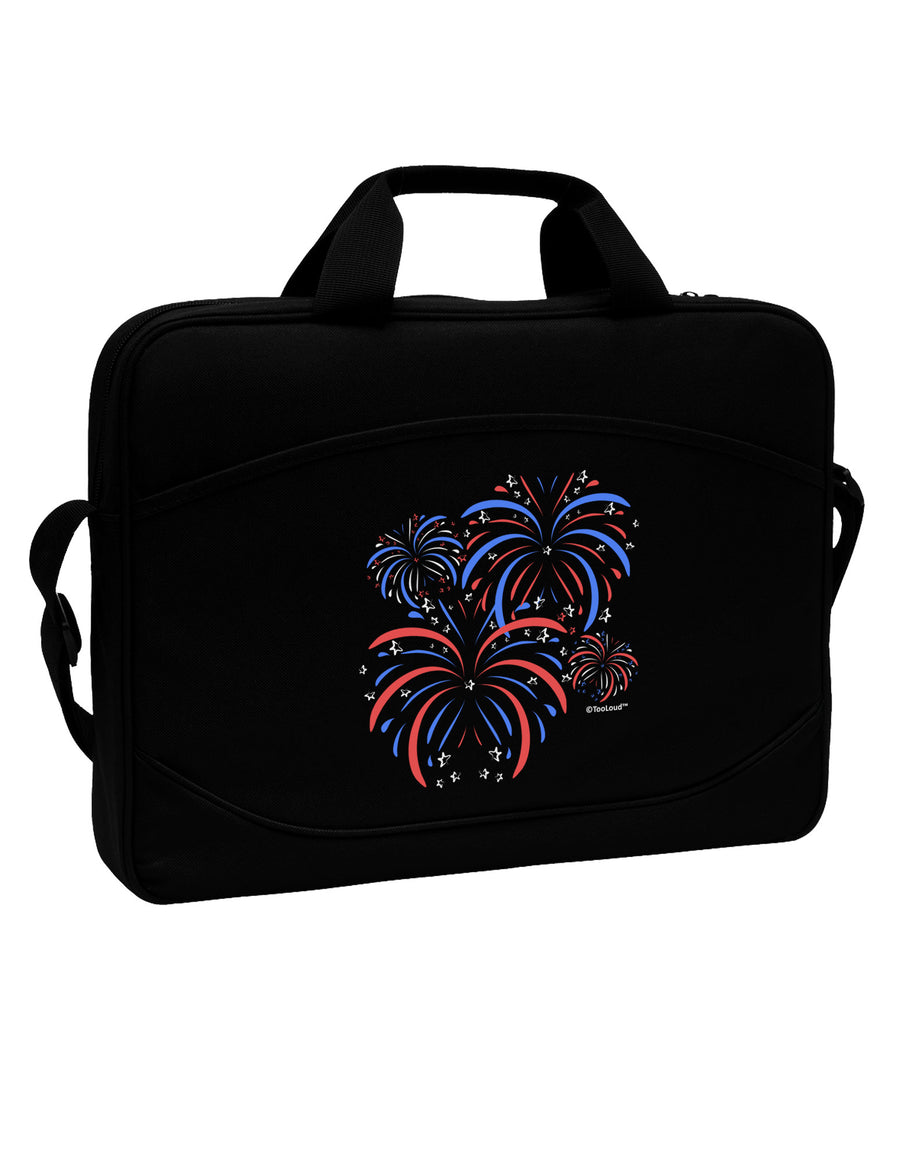 Patriotic Fireworks with Bursting Stars 15&#x22; Dark Laptop / Tablet Case Bag by TooLoud-Laptop / Tablet Case Bag-TooLoud-Black-Davson Sales