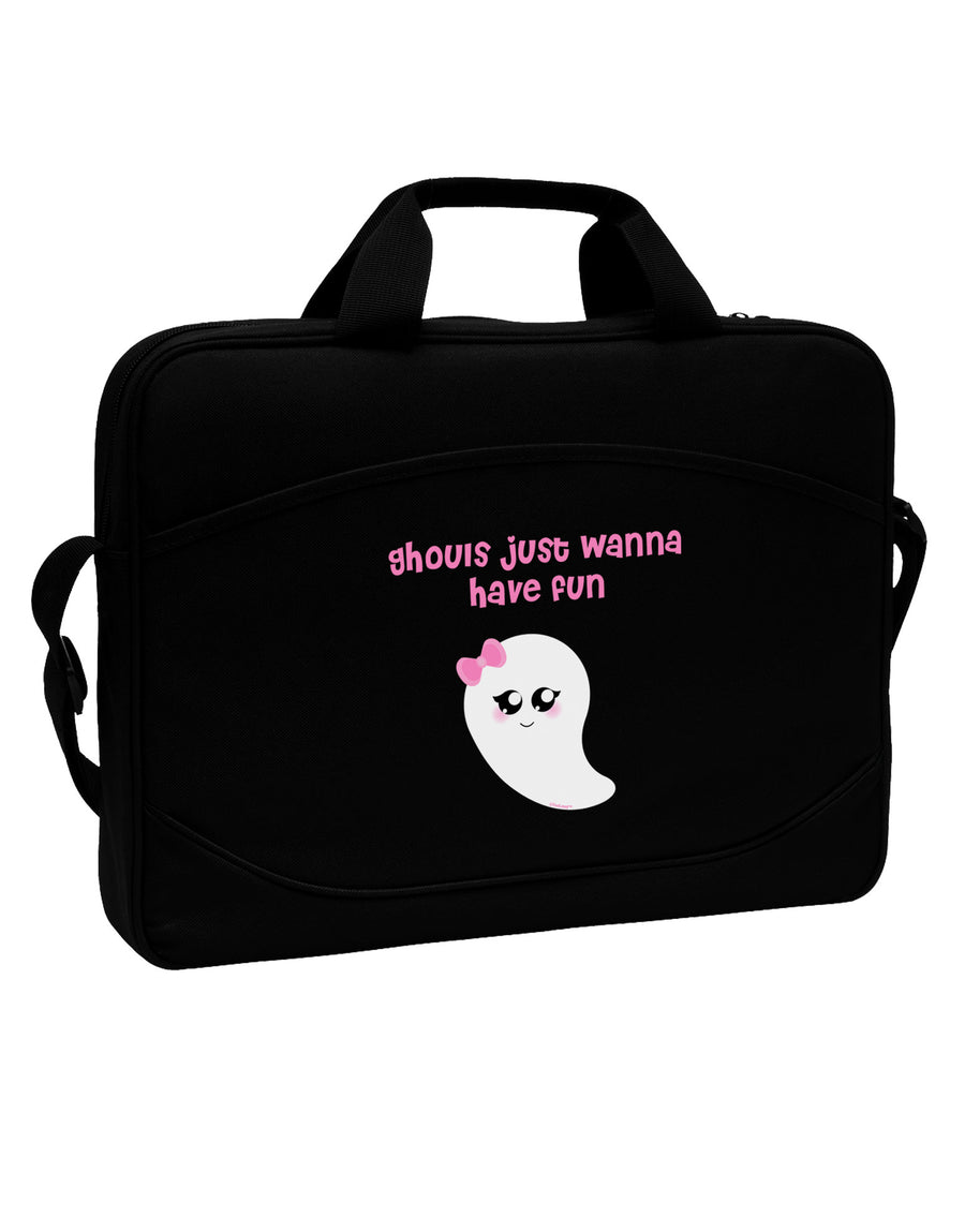 Ghouls Just Wanna Have Fun Cute Ghost - Halloween 15&#x22; Dark Laptop / Tablet Case Bag-Laptop / Tablet Case Bag-TooLoud-Black-Davson Sales