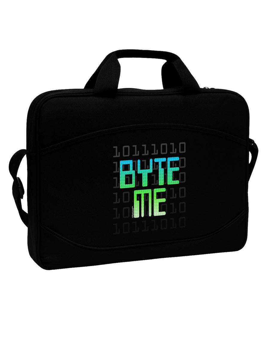 Byte Me 15&#x22; Dark Laptop / Tablet Case Bag-Laptop / Tablet Case Bag-TooLoud-Black-White-15 Inches-Davson Sales