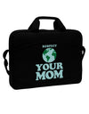 Respect Your Mom - Mother Earth Design - Color 15&#x22; Dark Laptop / Tablet Case Bag by TooLoud-Laptop / Tablet Case Bag-TooLoud-Black-Davson Sales