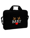 Matching Family Christmas Design - Reindeer - Baby 15&#x22; Dark Laptop / Tablet Case Bag by TooLoud-Laptop / Tablet Case Bag-TooLoud-Black-Davson Sales
