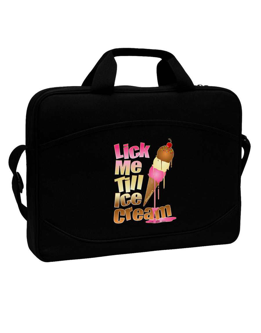 Lick Me Till Ice Cream 15&#x22; Dark Laptop / Tablet Case Bag-Laptop / Tablet Case Bag-TooLoud-Black-White-15 Inches-Davson Sales