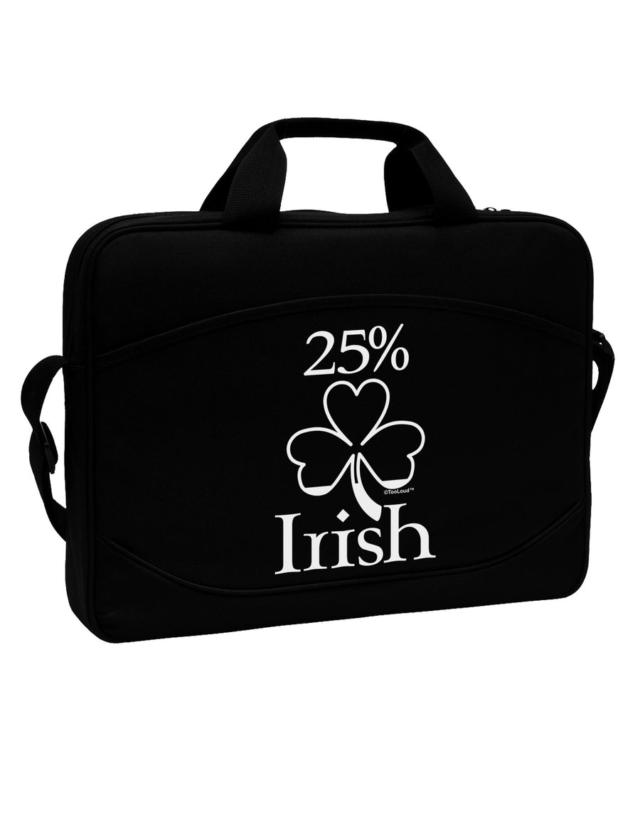 25 Percent Irish - St Patricks Day 15&#x22; Dark Laptop / Tablet Case Bag by TooLoud-Laptop / Tablet Case Bag-TooLoud-Black-Davson Sales