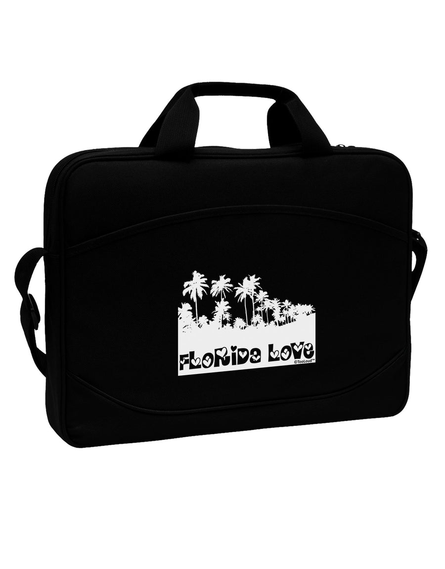 Florida Love - Palm Trees Cutout Design 15&#x22; Dark Laptop / Tablet Case Bag by TooLoud-Laptop / Tablet Case Bag-TooLoud-Black-Davson Sales