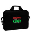 Begins With Christ Text 15&#x22; Dark Laptop / Tablet Case Bag-Laptop / Tablet Case Bag-TooLoud-Black-White-Davson Sales