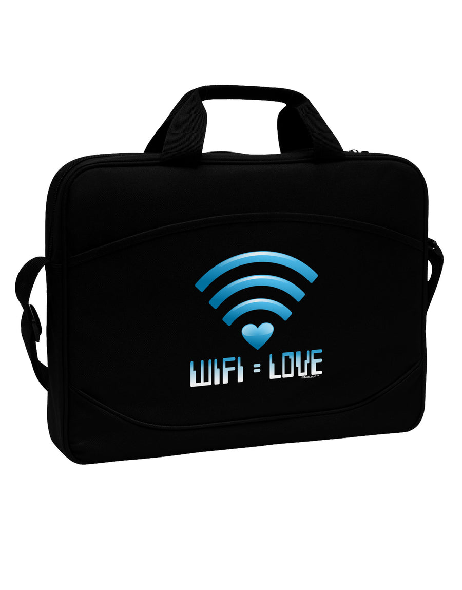 TooLoud Wifi Equals Love 15&#x22; Dark Laptop / Tablet Case Bag-Laptop / Tablet Case Bag-TooLoud-Black-Davson Sales