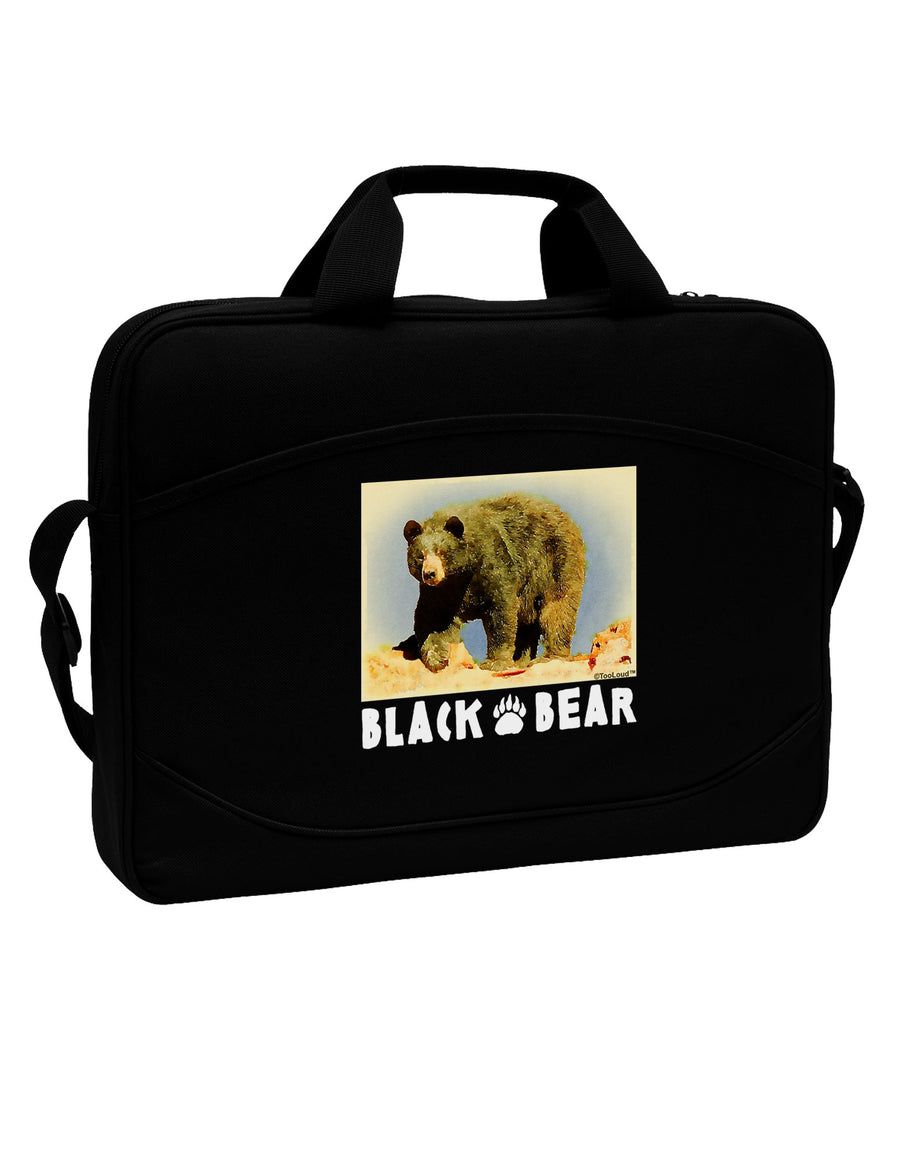 Black Bear Watercolor 15&#x22; Dark Laptop / Tablet Case Bag-Laptop / Tablet Case Bag-TooLoud-Black-15 Inches-Davson Sales