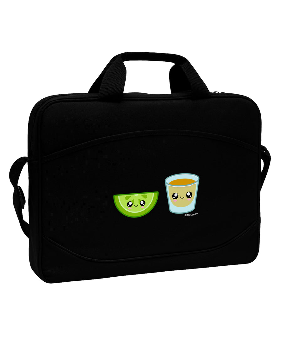 Cute Tequila Shot and Lime Wedge 15&#x22; Dark Laptop / Tablet Case Bag by TooLoud-Laptop / Tablet Case Bag-TooLoud-Black-Davson Sales