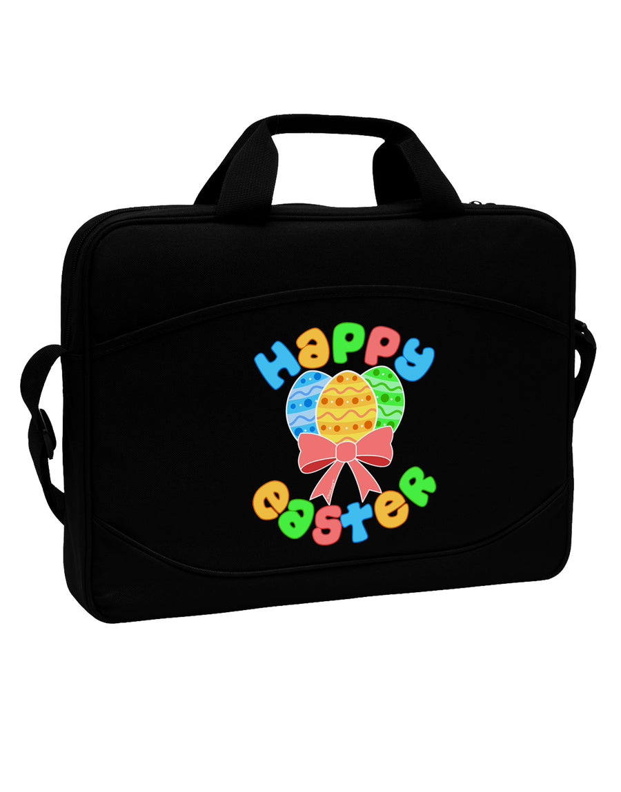 Happy Easter Easter Eggs 15&#x22; Dark Laptop / Tablet Case Bag by TooLoud-Laptop / Tablet Case Bag-TooLoud-Black-Davson Sales