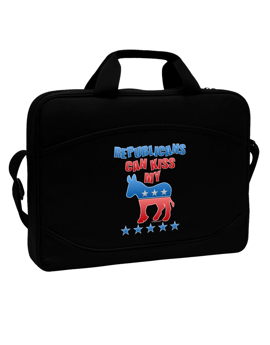 Republicans Can Kiss My - Democrat 15&#x22; Dark Laptop / Tablet Case Bag-Laptop / Tablet Case Bag-TooLoud-Black-White-15 Inches-Davson Sales