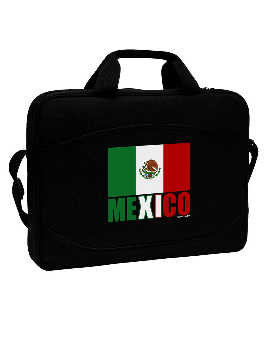 Mexican Flag - Mexico Text 15&#x22; Dark Laptop / Tablet Case Bag by TooLoud-Laptop / Tablet Case Bag-TooLoud-Black-Davson Sales