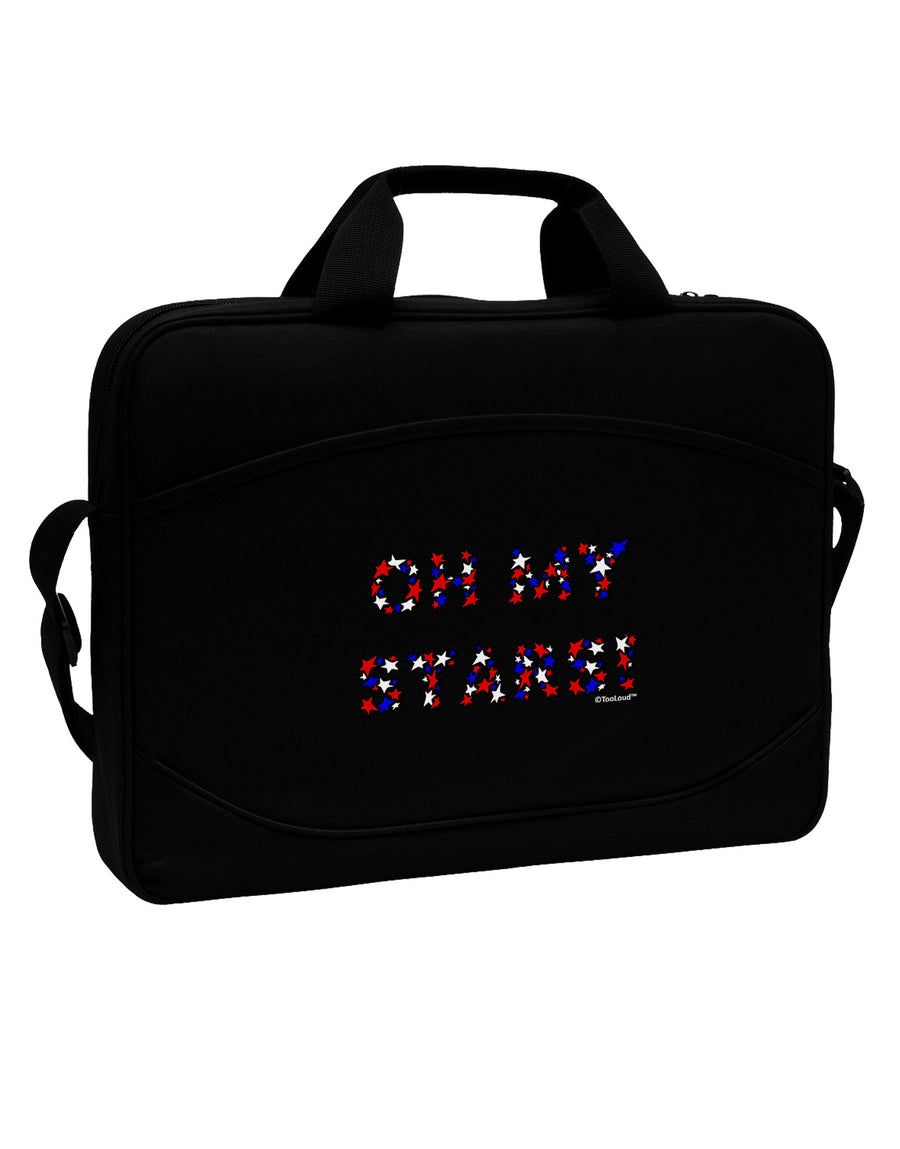 Oh My Stars Patriotic Design 15&#x22; Dark Laptop / Tablet Case Bag by TooLoud-Laptop / Tablet Case Bag-TooLoud-Black-Davson Sales