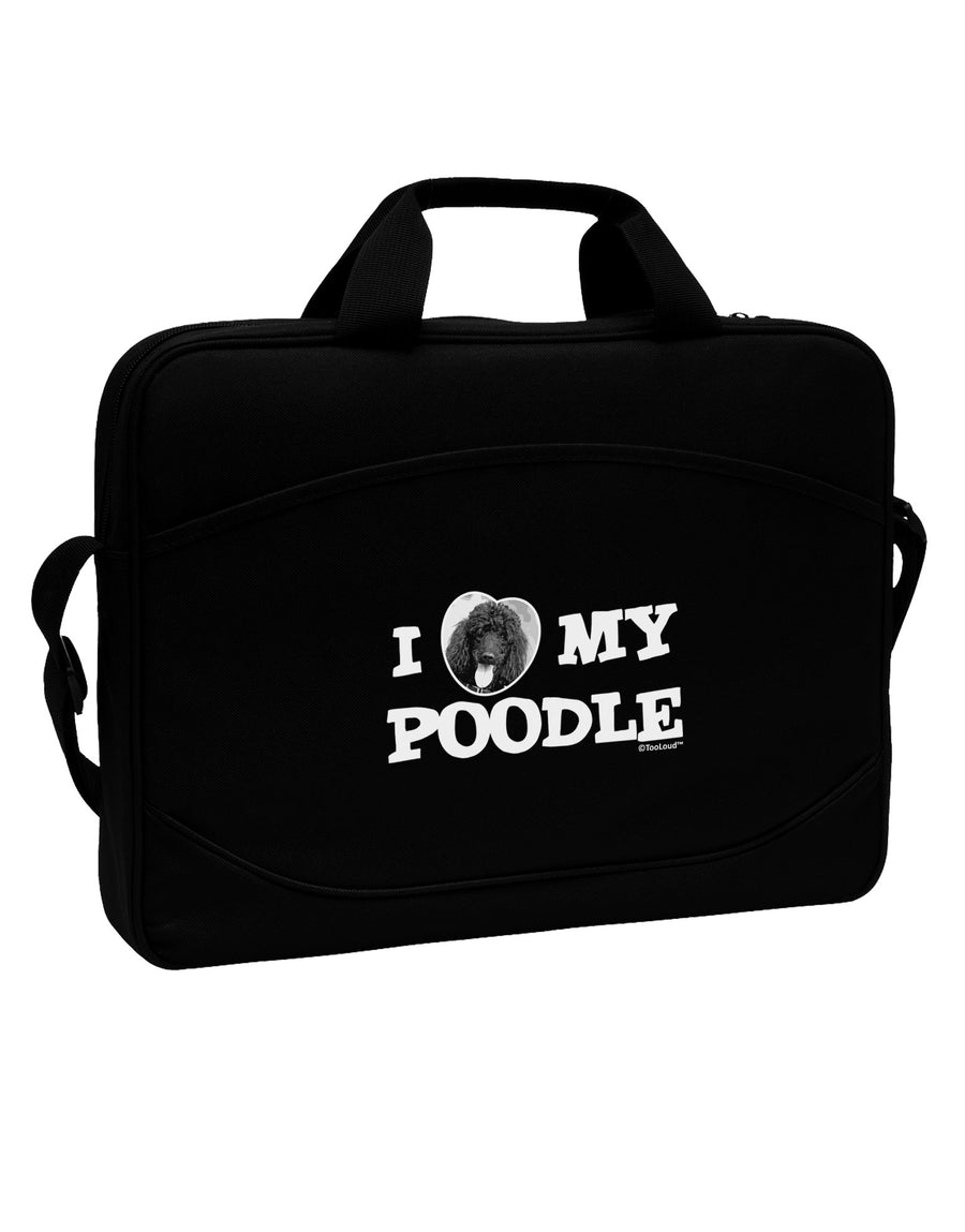 I Heart My Poodle 15&#x22; Dark Laptop / Tablet Case Bag by TooLoud-Laptop / Tablet Case Bag-TooLoud-Black-Davson Sales