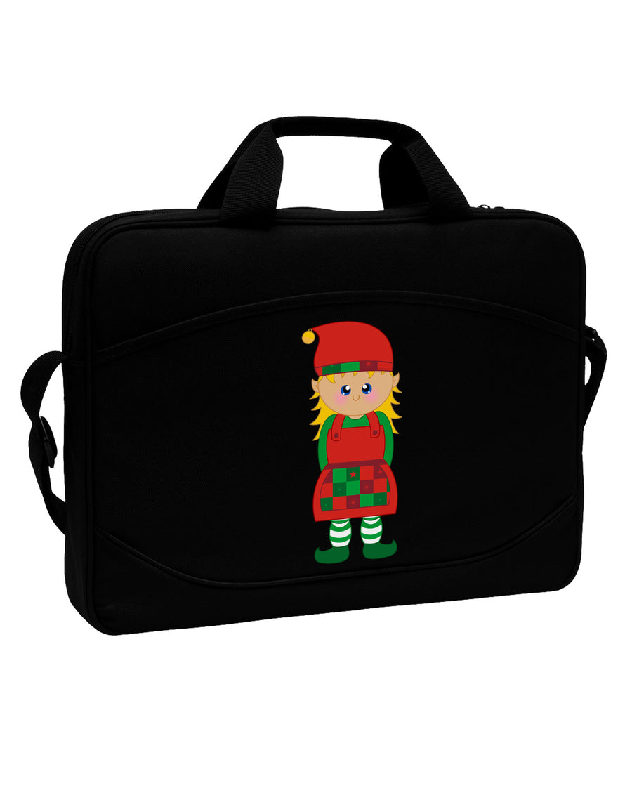 Cute Christmas Elf Girl 15&#x22; Dark Laptop / Tablet Case Bag-Laptop / Tablet Case Bag-TooLoud-Black-Davson Sales
